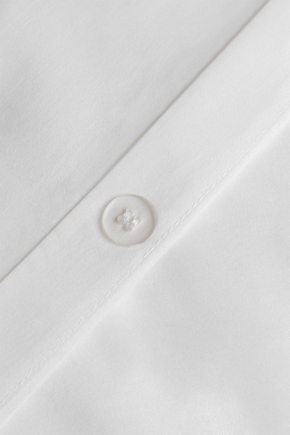 Housse De Couette En Percale De Coton 180 Fils Lesia Blanc - 7