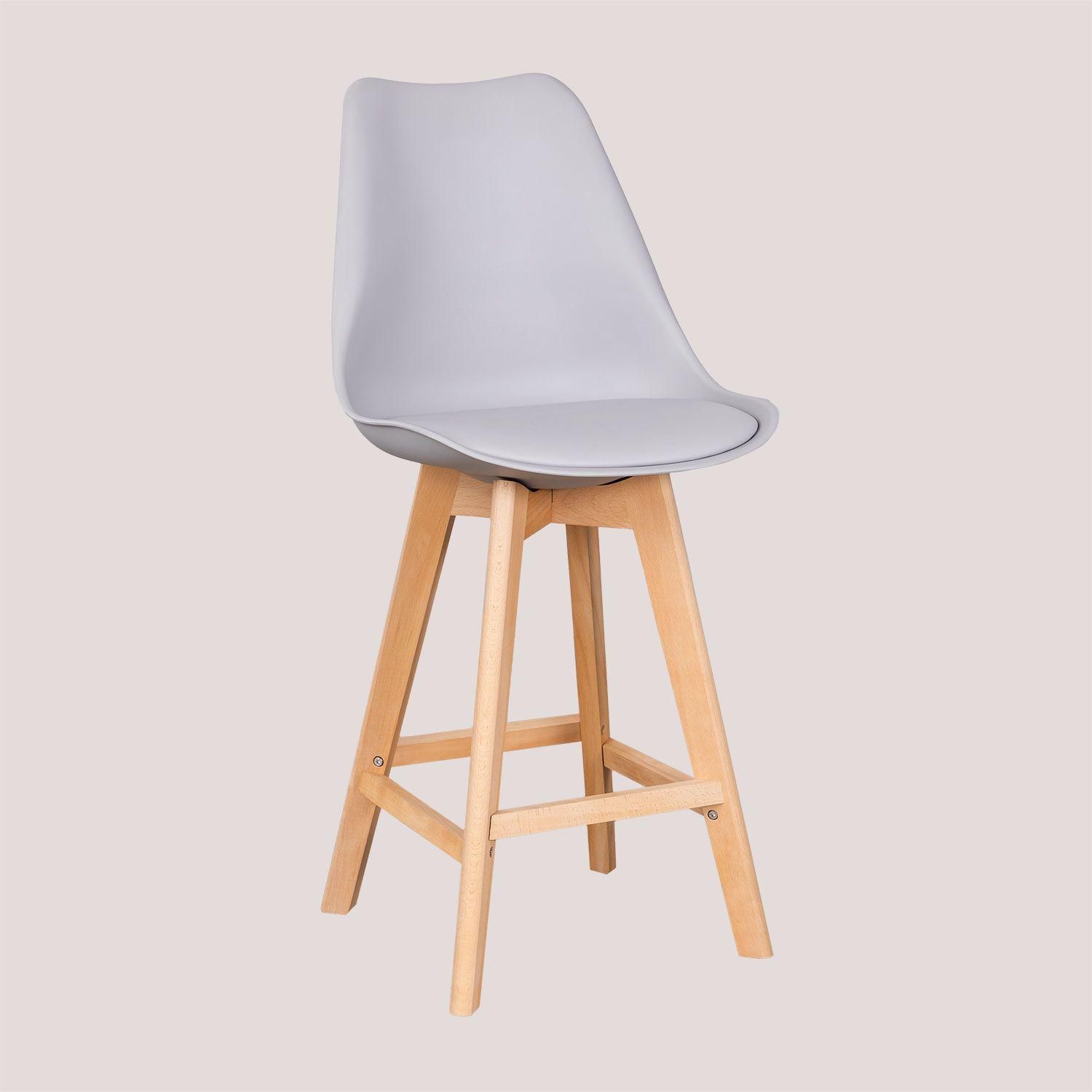 Lot De 2 Tabourets Hauts 67 Cm Nordic Gris Clair