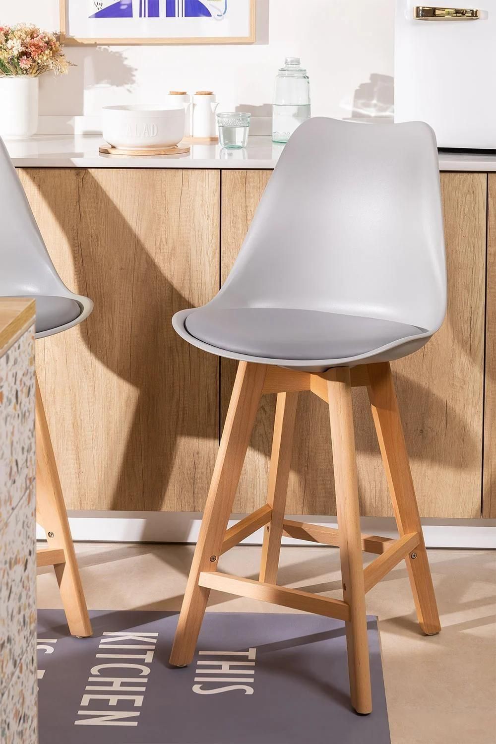 Lot De 2 Tabourets Hauts 67 Cm Nordic Gris Clair - 2