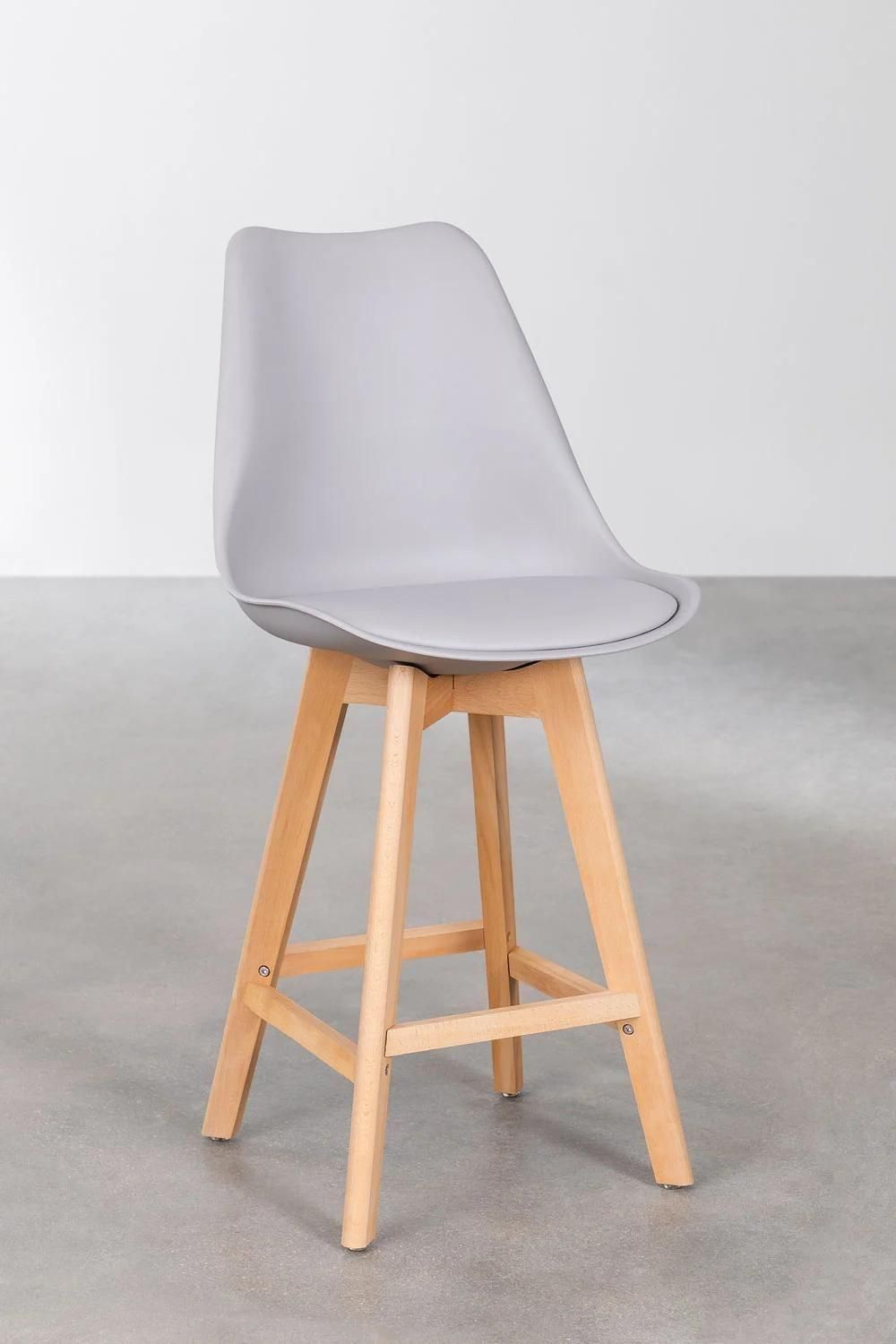 Lot De 2 Tabourets Hauts 67 Cm Nordic Gris Clair - 3