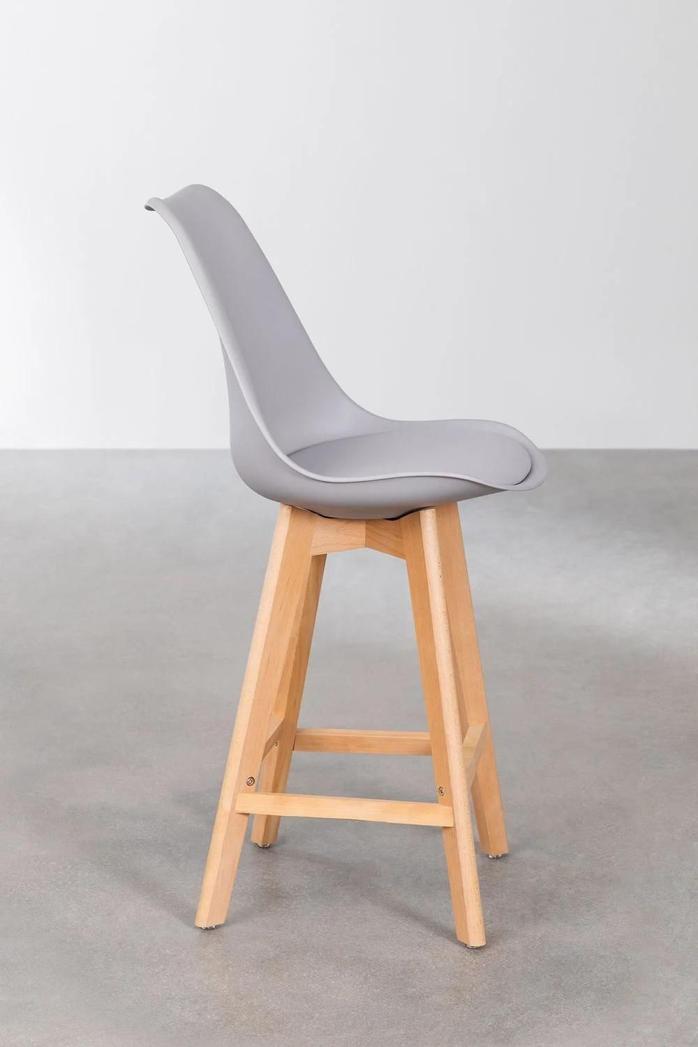 Lot De 2 Tabourets Hauts 67 Cm Nordic Gris Clair - 4