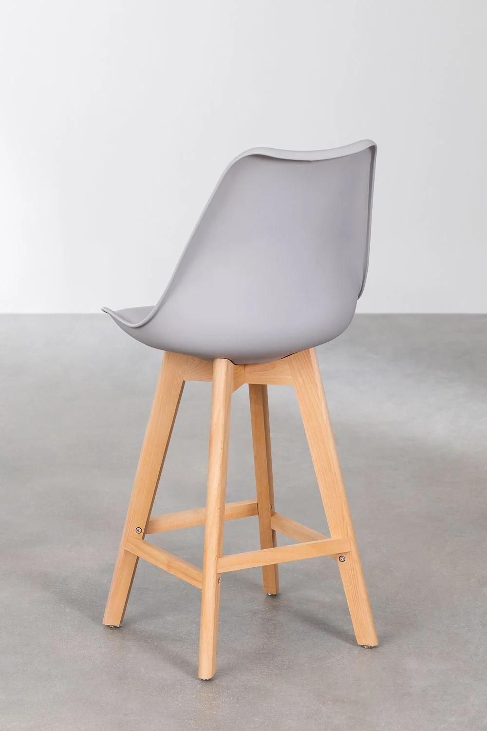 Lot De 2 Tabourets Hauts 67 Cm Nordic Gris Clair - 5