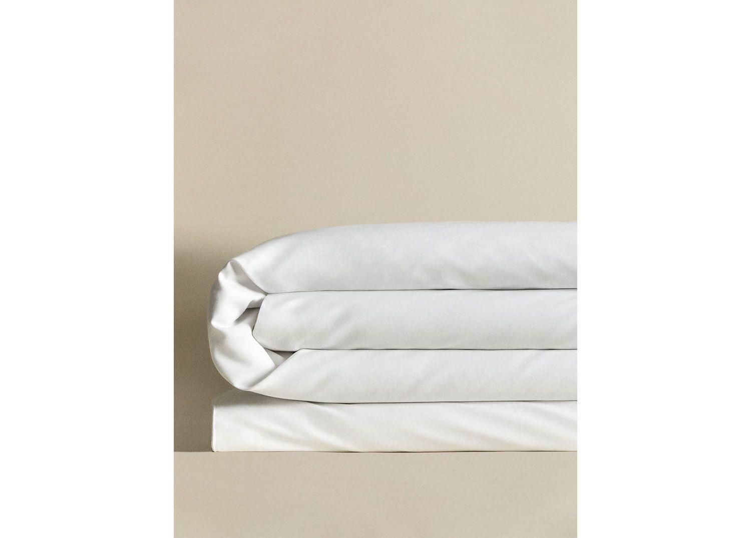 Housse De Couette En Satin 300 Fils Sampras Blanc - 2
