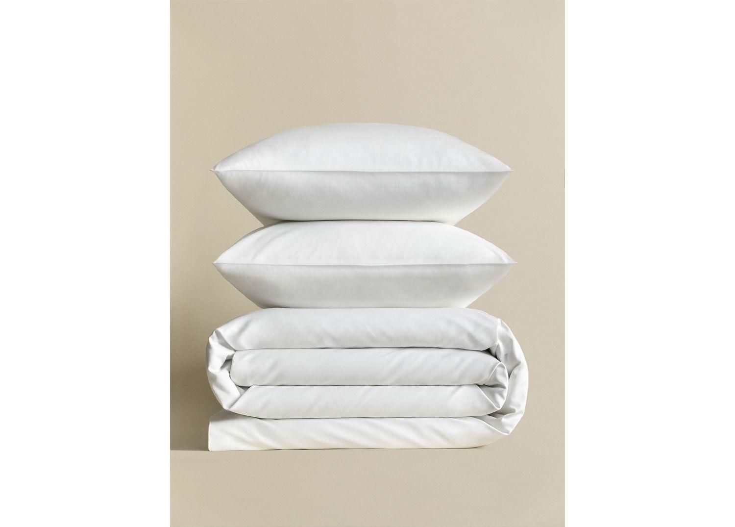 Housse De Couette En Satin 300 Fils Sampras Blanc - 4