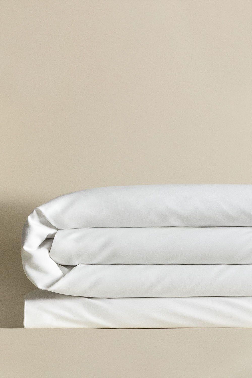 Housse De Couette En Satin 300 Fils Sampras Blanc - 5