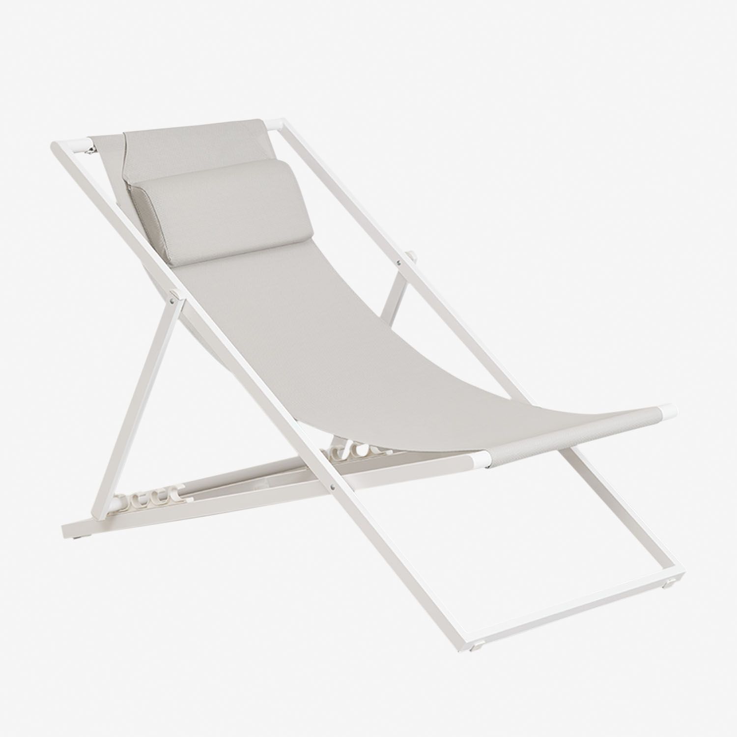 Hamac Pliant Jensy Avec Coussin En Acier Gris Clair