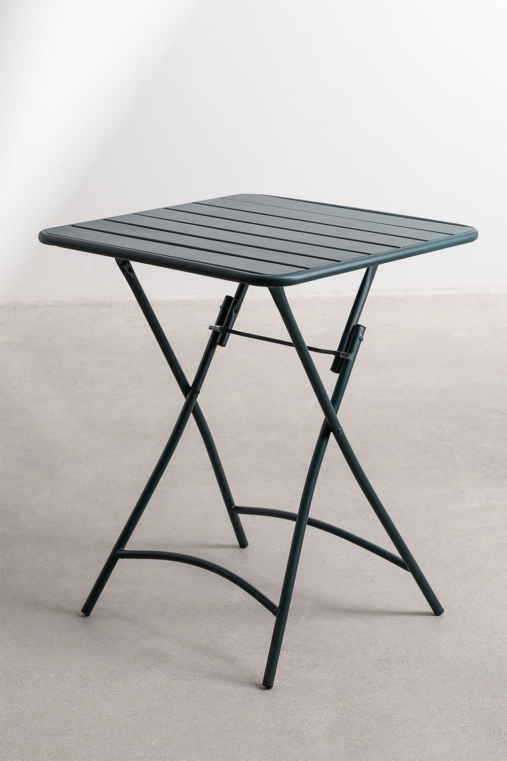 Ensemble Avec Une Table Pliante (60x60 Cm) & 2 Chaises Pliantes Janti Vert ... - 3