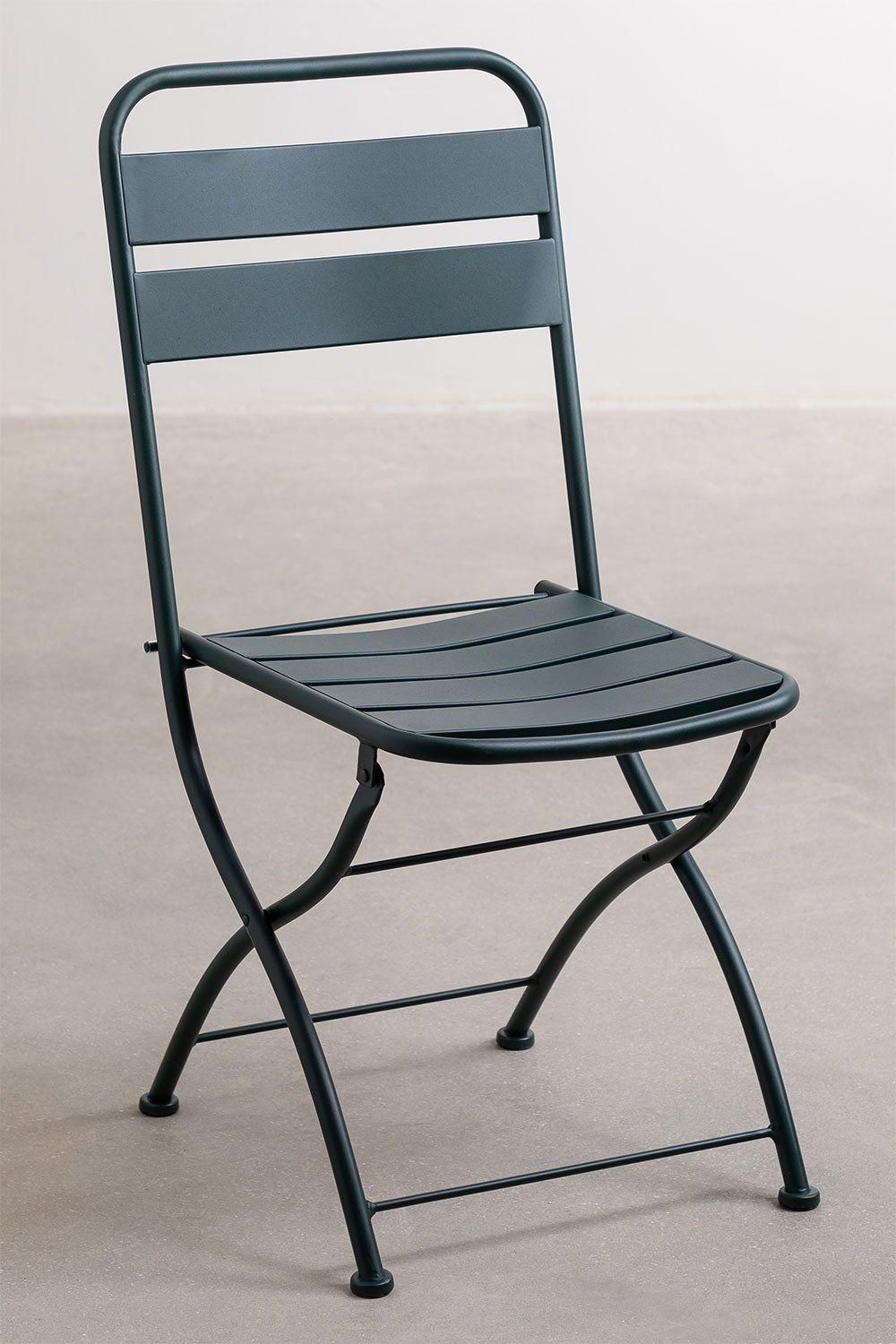 Ensemble Avec Une Table Pliante (60x60 Cm) & 2 Chaises Pliantes Janti Vert ... - 4