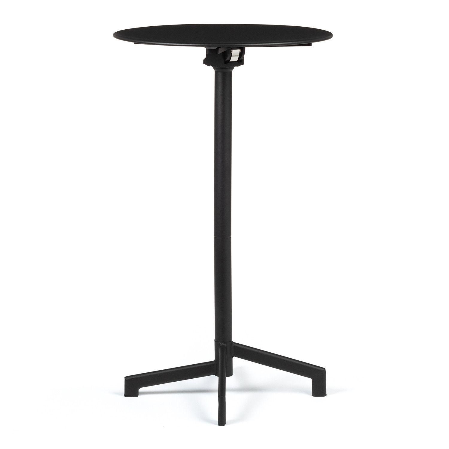 Table De Bar Pliante Et Transformable En 2 Hauteurs En Acier (59,5 Cm) Del...