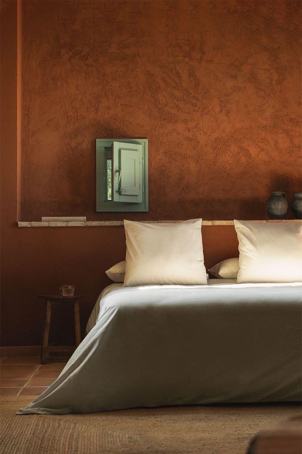 Housse De Couette En Percale De Coton 180 Fils Lesia Gris Clair - 5