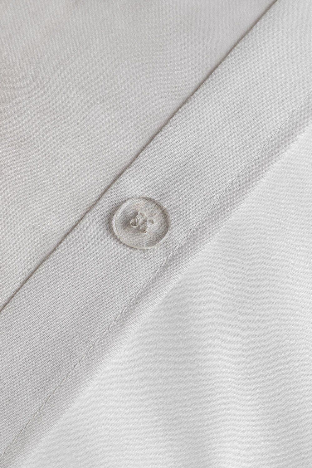 Housse De Couette En Percale De Coton 180 Fils Lesia Gris Clair - 8