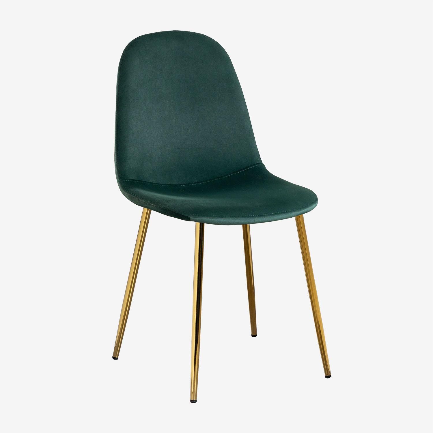 Pack 2 Chaises De Salle  Manger En Velours Glamm Dor
