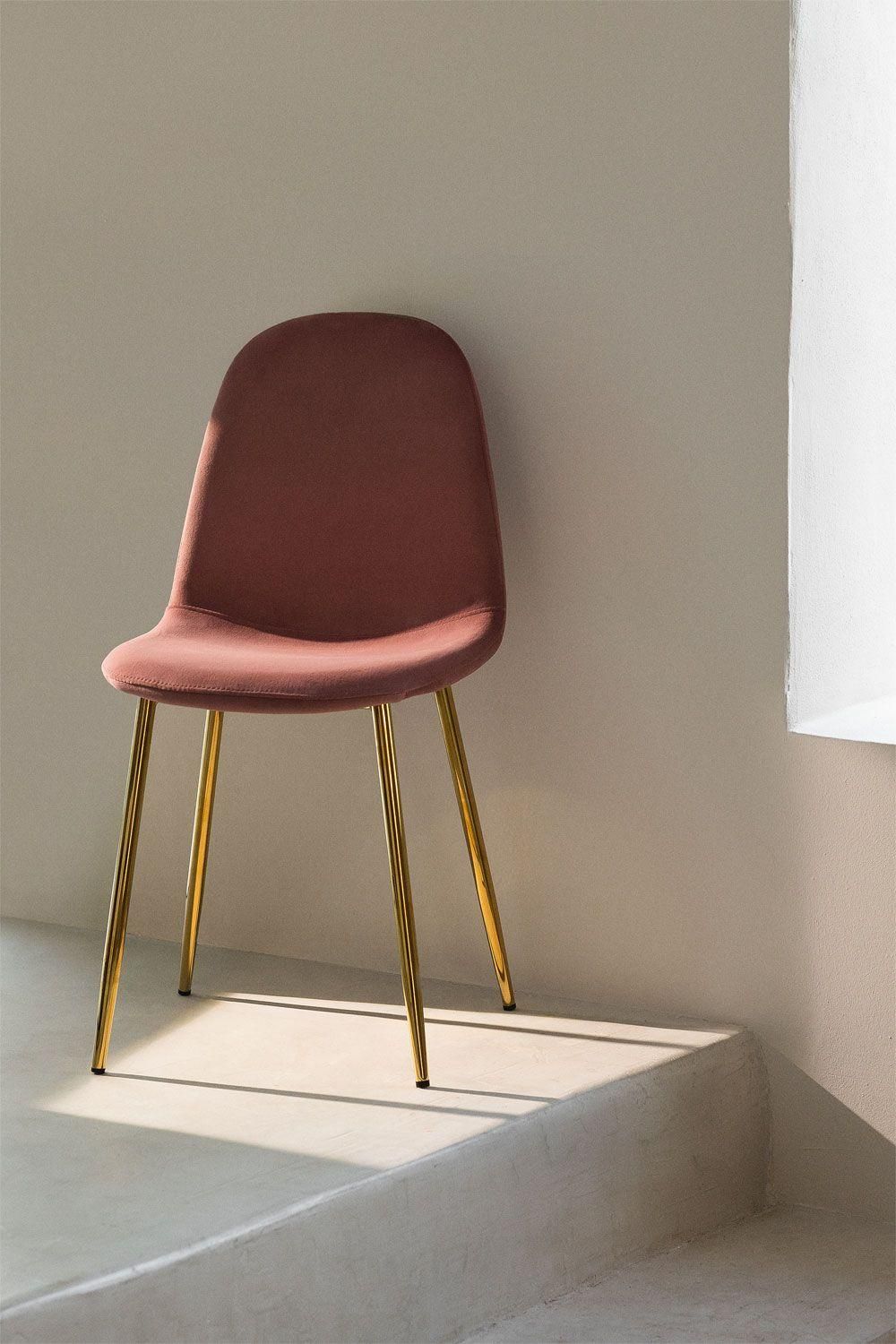 Pack 2 Chaises De Salle  Manger En Velours Glamm Dor - 2
