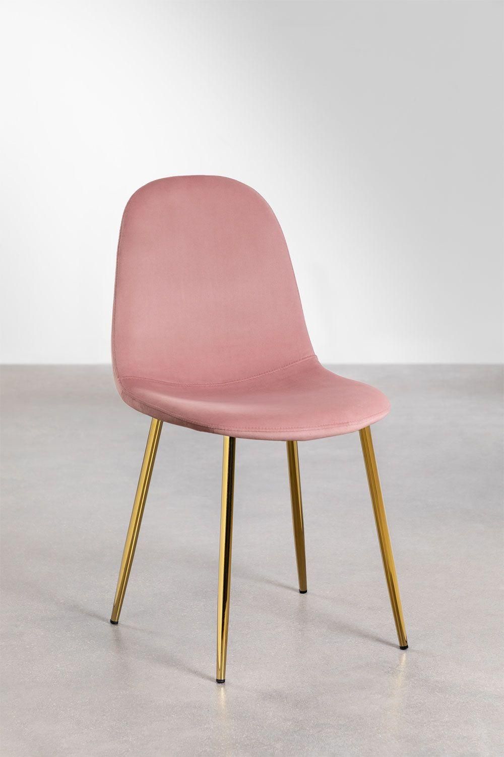 Pack 2 Chaises De Salle  Manger En Velours Glamm Dor - 3