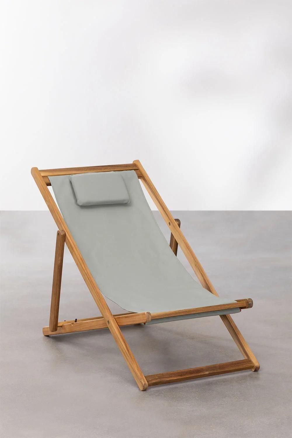 Pack De 2 Hamacs Pliants Avec Coussin En Bois Kardis Vert Kaki - 3