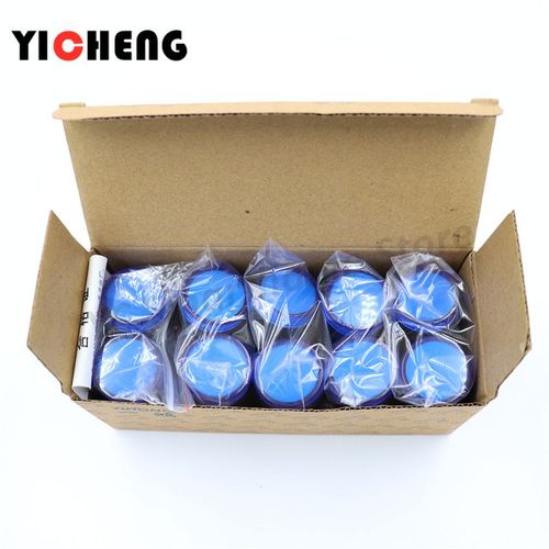 Indicateur De Puissance À Monter Sur Panneau,10 Pièces,22mm,Lampe Pilote Ac Dc 110v 220v Ad16 - Type 110v Blue