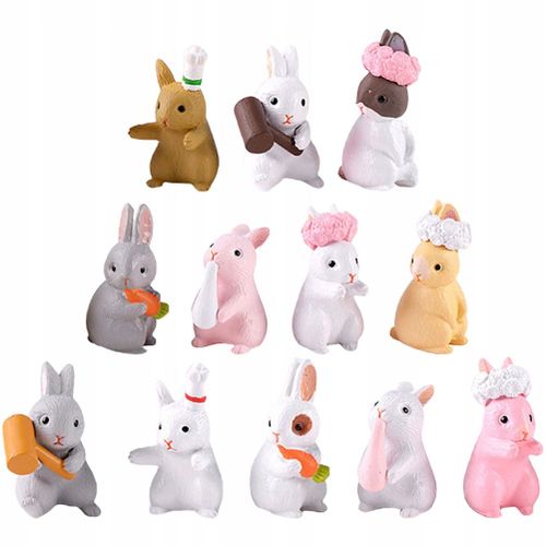 DÉCORATIONS DE LAPIN DOUX FIGURE DE COMPTOIR MICROSCOPIQUE