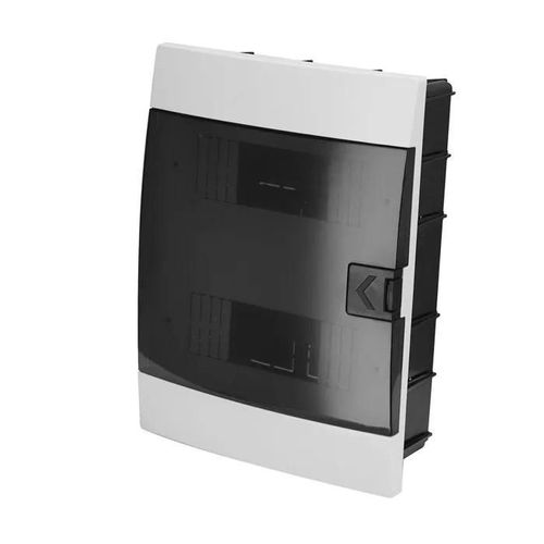 Tableau électrique encastrable 16 modules (2x8) IP40 étanche blanc porte fumée HOROZ