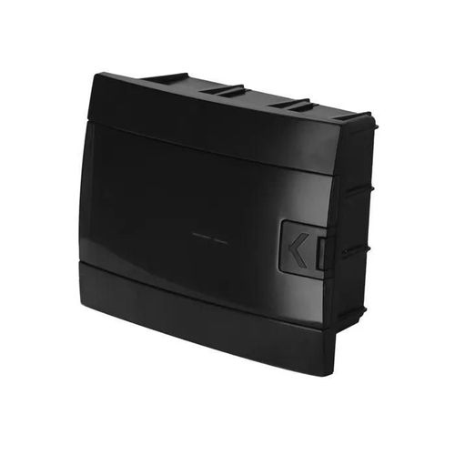 Tableau électrique encastrable 8 modules (1x8) IP40 étanche noir porte fumée HOROZ