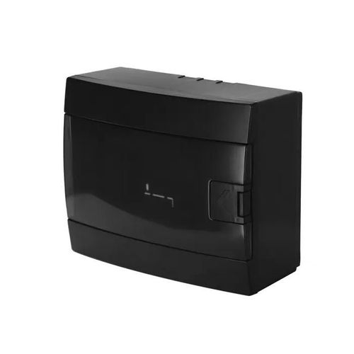 Tableau électrique saillie 8 modules (1x8) IP40 étanche noir porte fumée HOROZ