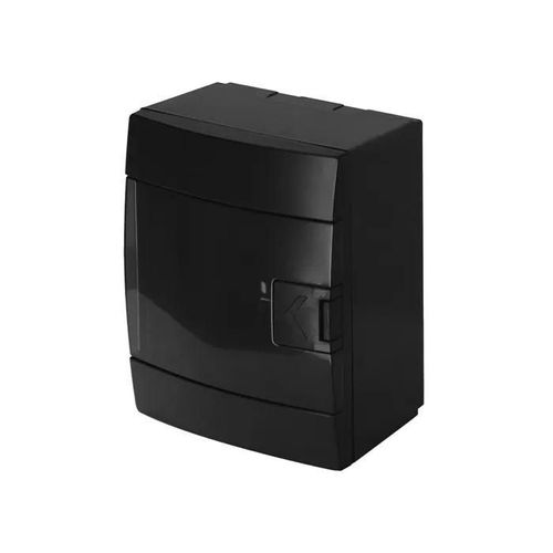 Tableau électrique saillie 4 modules (1x4) IP40 étanche noir porte fumée HOROZ