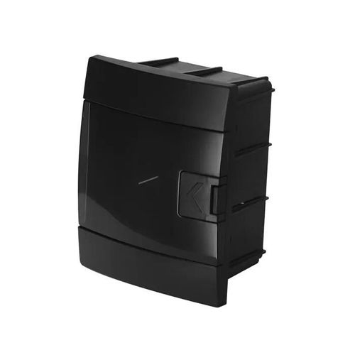 Tableau électrique encastrable 4 modules (1x4) IP40 étanche noir porte fumée HOROZ