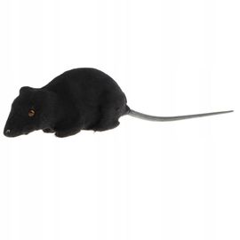 Modèle de simulation d'animaux, jouet pour enfants, figurine de souris mignonne, décor noir