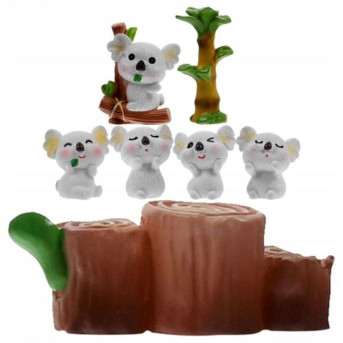 MICRO FIGURE DÉCORATION DE PAYSAGE MINIATURE KOALA MODÈLE JOUET ANIMAUX 7 PCS
