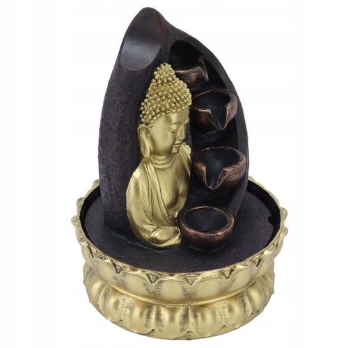 Statue De Bouddha En Résine Fontaine D'eau Qui Coule Feng
