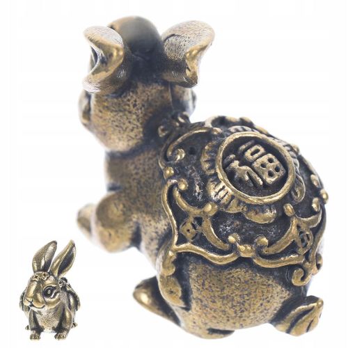 DÉCORATION ZODIAQUE CHINOIS LAPIN JOUETS LAPIN DÉCORATION LAPIN EN LAITON