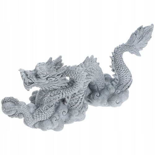 SCULPTURE DE DRAGON EN GRÈS GRANDE STATUE DE DRAGON CHINOIS DÉCORATION DE BUREAU