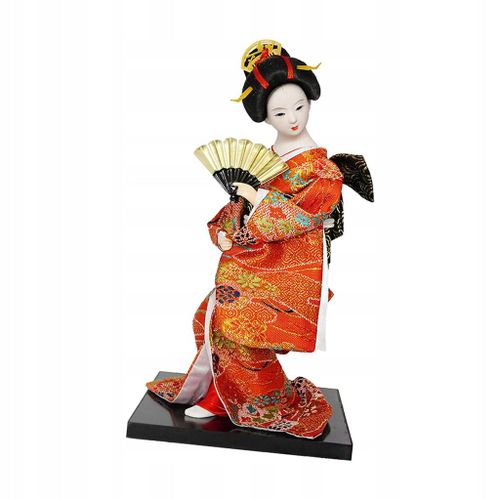 Grande poupée geisha japonaise de 30 cm, autoportante, style ethnique traditionnel