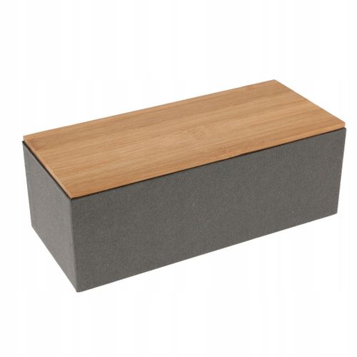 Boîte de rangement pour thé avec couvercle en bambou, contenants pour pain, sucre, D
