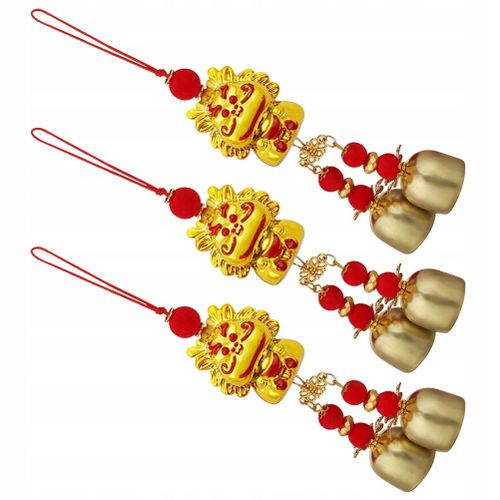 TOPPER ANNÉE LUNAIRE PENDENTIFS SUSPENDU MÉDAILLON HORLOGE MURALE DORÉ 3 PIÈCES