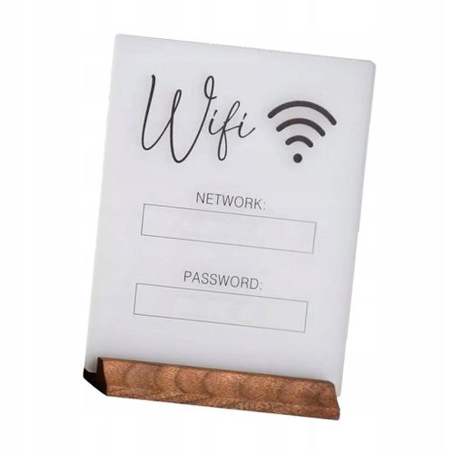 Panneau D'affichage Wi-Fi En Acrylique Blanc Pour La Réception D'un Hôtel
