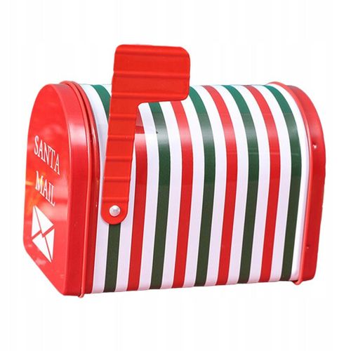 Boîte de rangement cadeau en forme de boîte aux lettres à rayures
