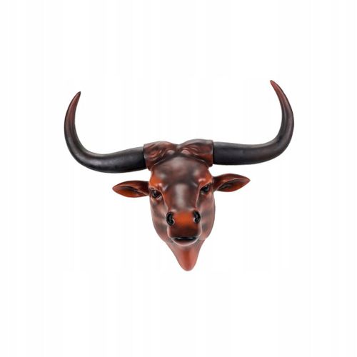 Simulation 3D d'un crâne de vache vintage marron