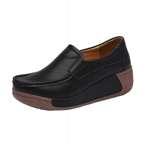 Chaussures À Plateforme Légères Et Décontractées Pour Femmes, Pointure 41, Noires