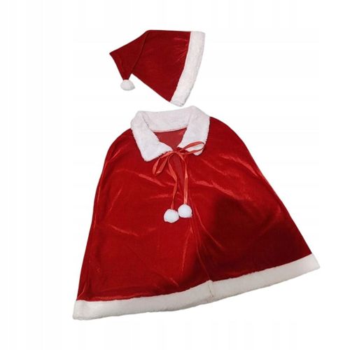 Costume De Noël Fantaisie Manteau Cape En Velours Rouge