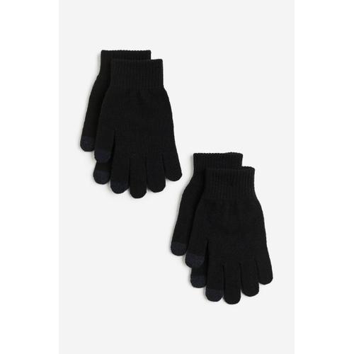 2 Paires De Gants Tactiles - Noir