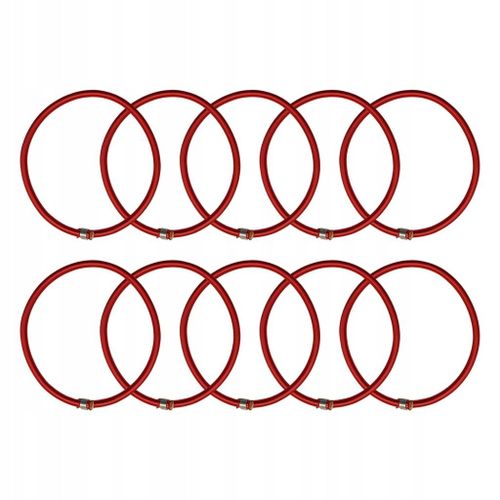 10x Cordes Élastiques De Fixation Pour Trampoline À Rayures Rouges