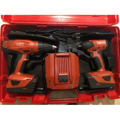 KIT HILTI  VISSEUSE SFA22  + VISSEUSE À CHOC SID4A22 RECONDITIONNÉ