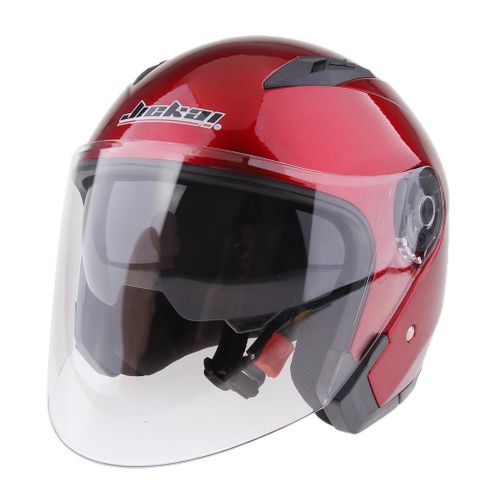 Casque Moto 3/4 Ouvert Avec Intégral Rouge Taille M