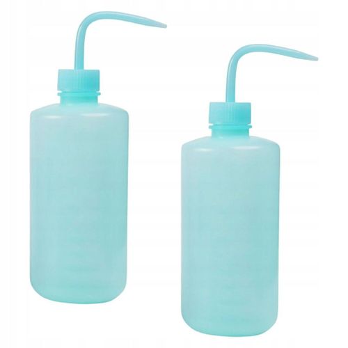 Lot De 2 Flacons De Lavage Avec Diffuseur Et Arrosoir, Bleus, 500 Ml