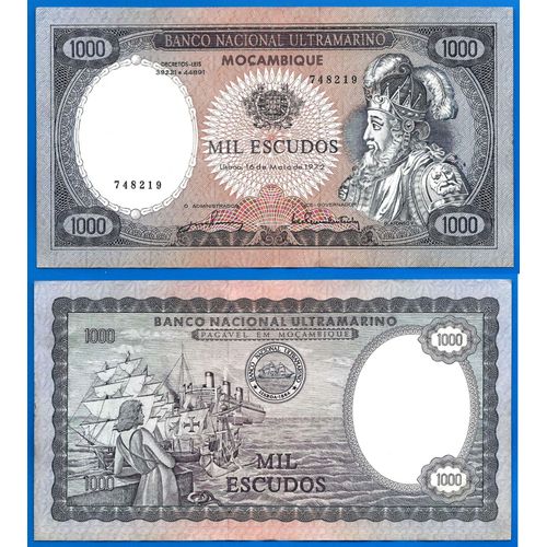 Mozambique 1000 Escudos 1972 Escudos Colonie Ultramarine Portugal Billet Afonso
