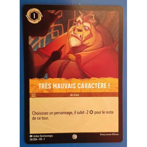 Carte Lorcana Disney - Commune - Tres Mauvais Caractere! - Action - (26/204)