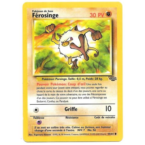 Carte Pokémon Férosinge 55/64 -Jungle Wizards (Vf)