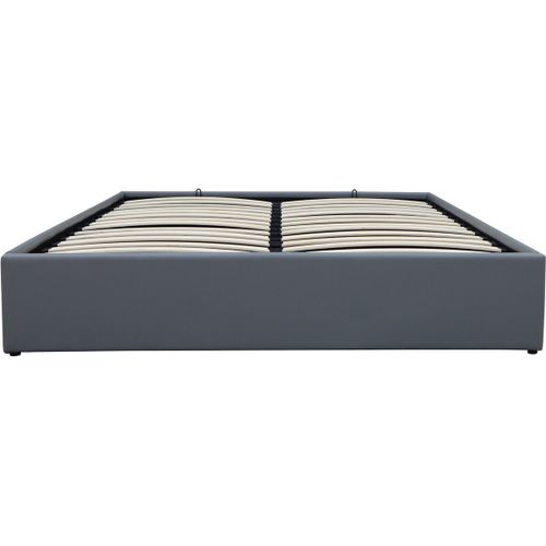 Lit Double En Pvc Avec Coffre "Ava" - 160 X 200 Cm - Gris