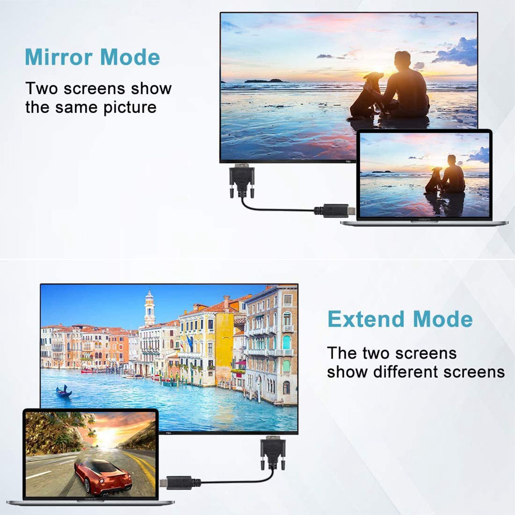 Cble USB TYPE C Vers DVI Adaptateur USB Type C Ve... - 5