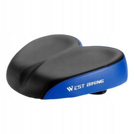 Selle De Vélo De Route Noire Et Bleue 26x21x5,5cm